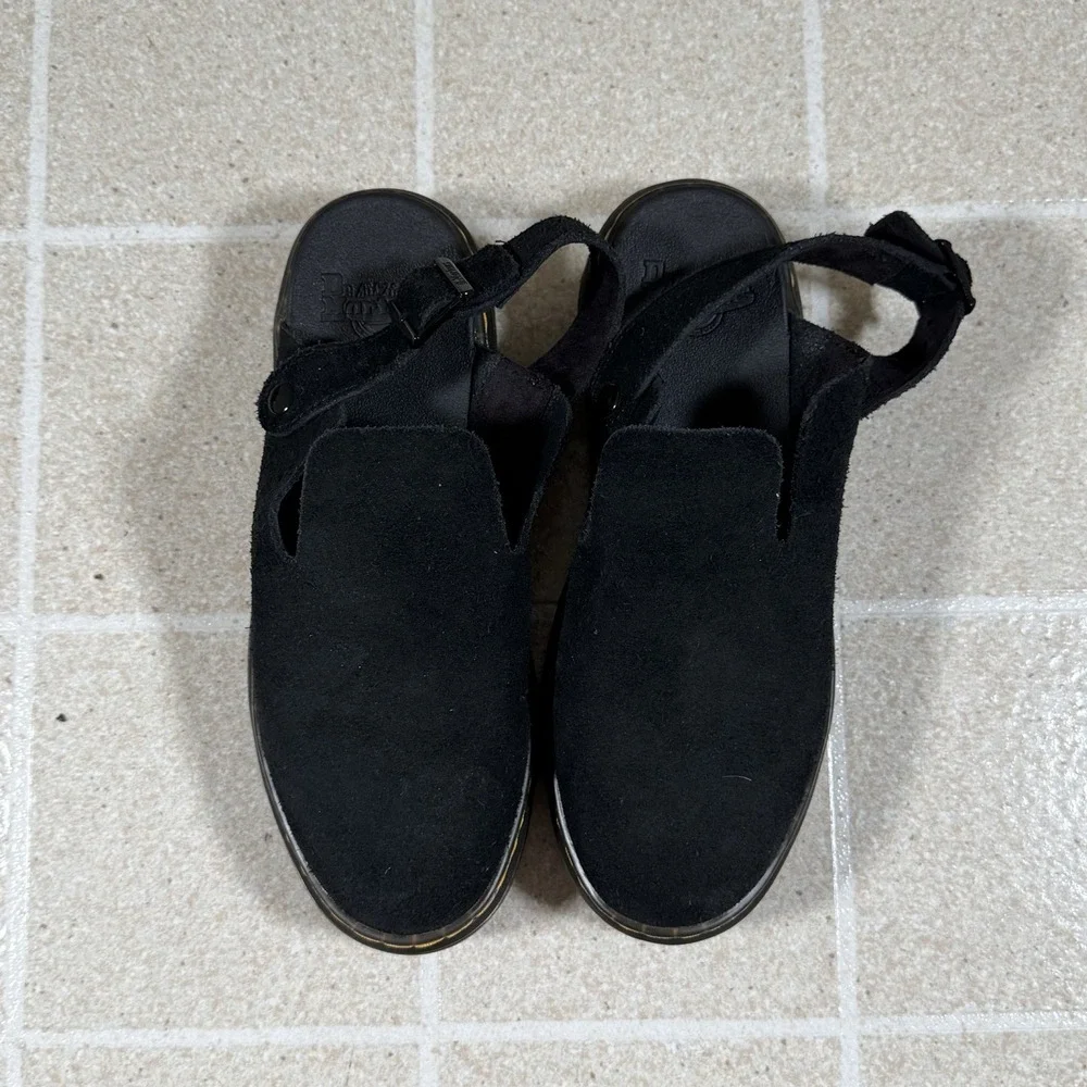 Dr. Martens Carlson Suede Casual Slingback Mules Unisex Size 9 Ladies/ 8 Men's